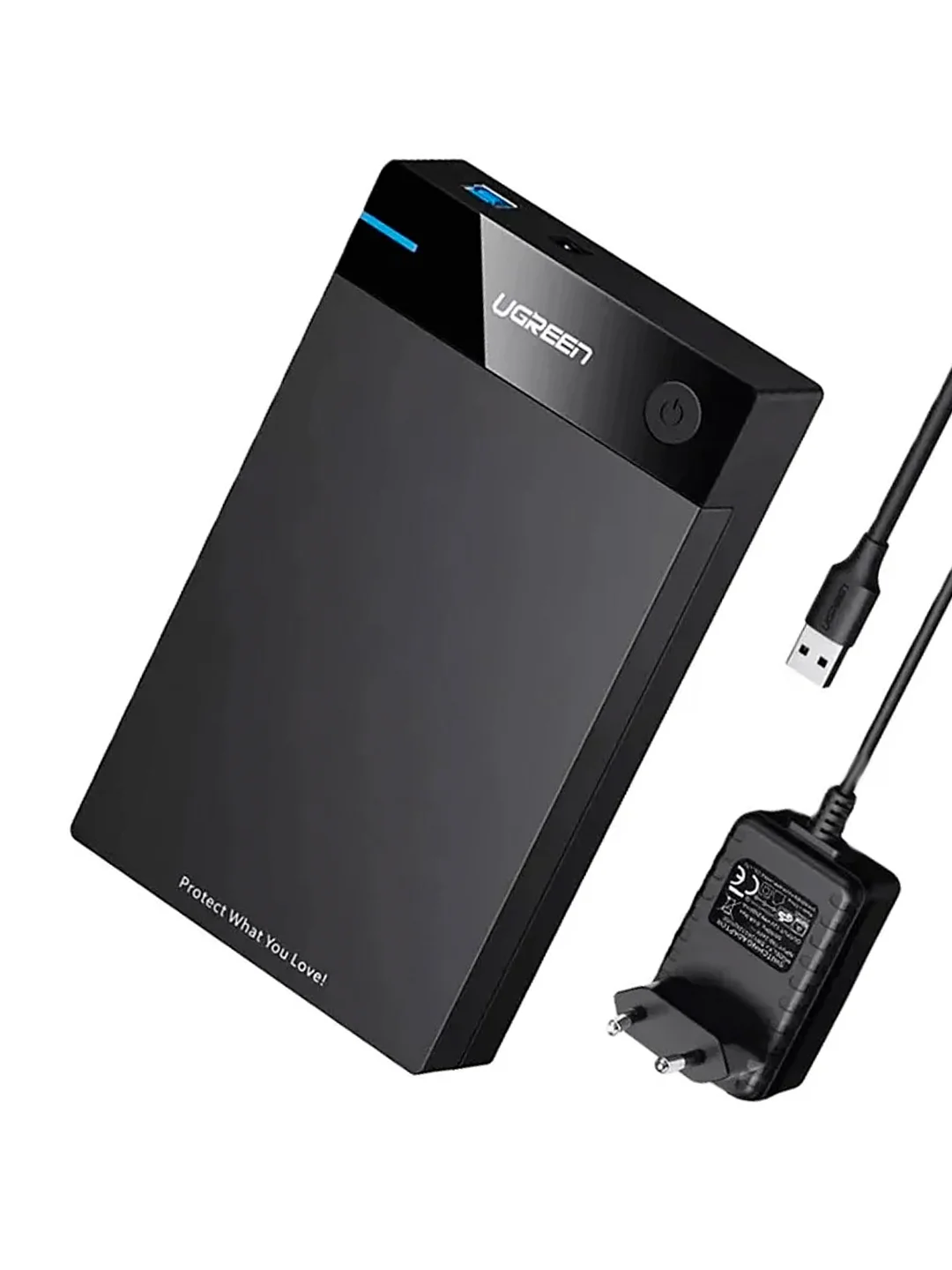 Черный внешний корпус для жесткого диска UGREEN US222 USB 30 B to 35''/25" SATA Hard Drive Box