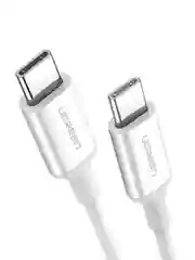 Белый кабель UGREEN US264 (60517) USB-C 2.0 Male To USB-C 2.0 Male 3A Data Cable. Длина: 0,5 м.