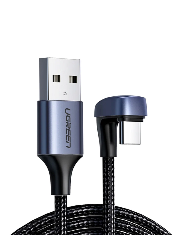 Кабель угловой UGREEN US311 USB20-A to Angled USB-C Cable Aluminum Case with Braided