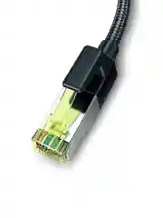 Черный кабель UGREEN NW150 (80423) CAT7 Shielded Round Cable with Braided Modular Plugs.