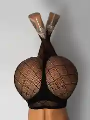Серебряный колготки в сетку с рисунком