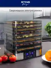 Черный электросушилка STINGRAY ST-FD701B 12 поддонов черный жемчуг