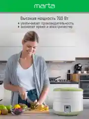 Зеленый электросушилка MARTA MT-1880 4 поддона / зеленый нефрит