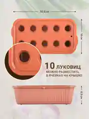 Коричневый лоток для выращивания лука многоразовый контейнер для зелени