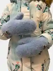 Небесно-голубой варежки детские