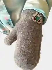 Серый меланж варежки детские
