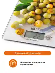 Желтый весы кухонные электронные HOME ELEMENT HE-SC935 max 10кг, жёлтая слива