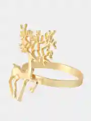 Желтый кольца для салфеток на Новый год, игрушка для ёлки, для новогоднего стола, 6 шт