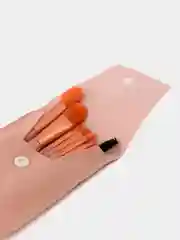 Розовый кисти для макияжа 8 шт в чехле