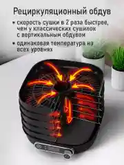Черный сушилка для овощей и фруктов STINGRAY ST-FD713A, 5 поддонов, мощность 350 Вт, черный