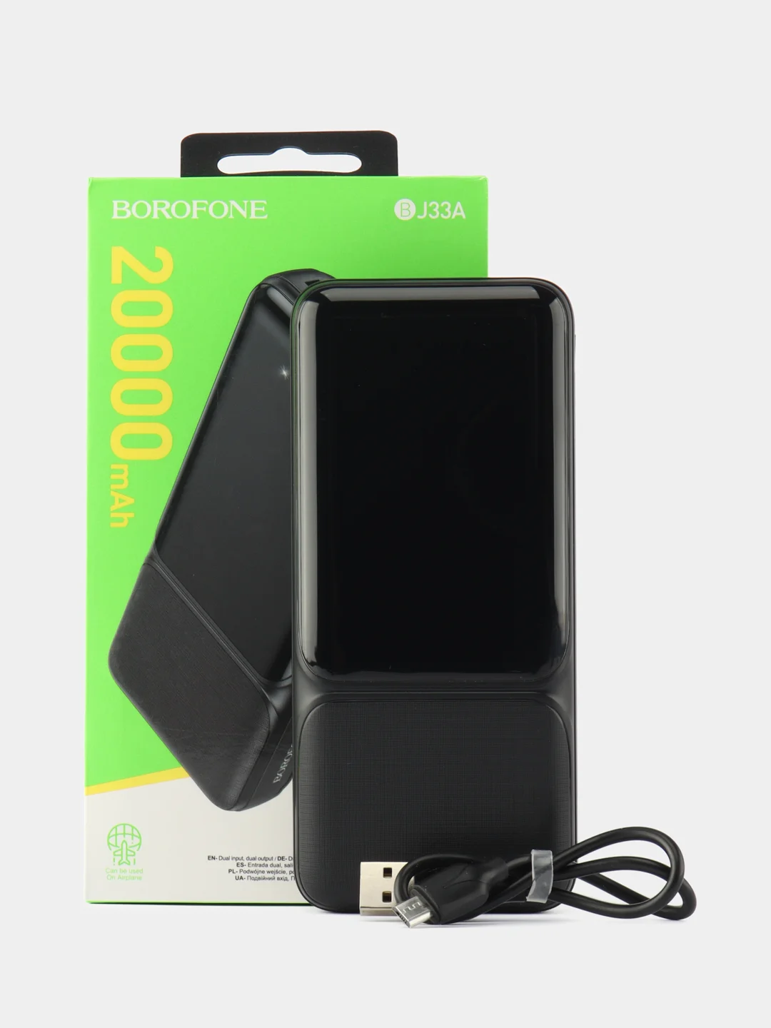 Черный внешний аккумулятор (Power Bank) Borofone BJ33, BJ33A, BJ33B, BJ33D, 10000-50000 mAh