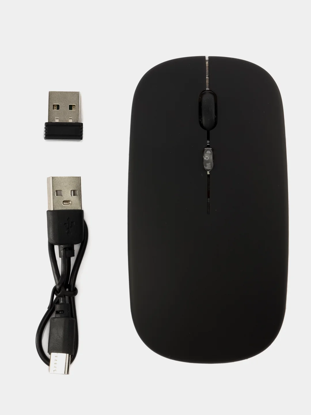 Черный мышь компьютерная, бесшумная, беспроводная, RGB-подсветка, USB зарядка