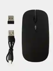 Черный мышь компьютерная, бесшумная, беспроводная, RGB-подсветка, USB зарядка
