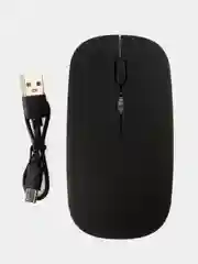 Черный мышь компьютерная, бесшумная, беспроводная, RGB-подсветка, USB зарядка