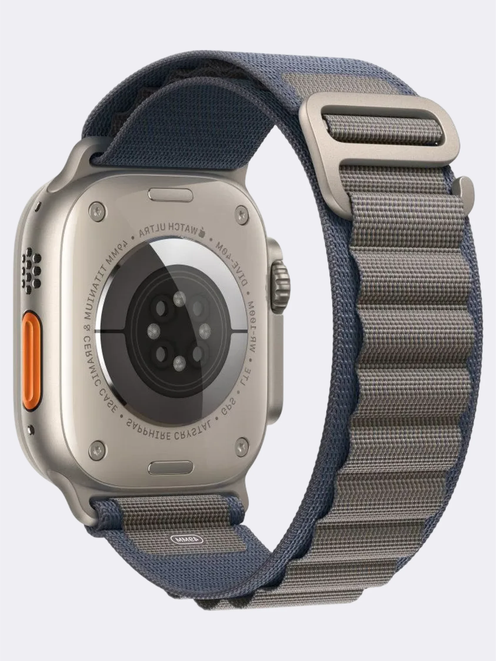 Синий меланж ремешок для смарт-часов Apple Watch Alpine Loop "Альпийская петля", нейлоновый, 42-49 мм