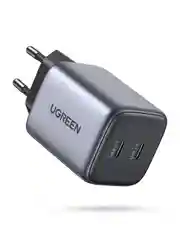 Серый сетевое зарядное устройство UGREEN CD294 (90573) Nexode 45W USB-C+USB-C PD GaN