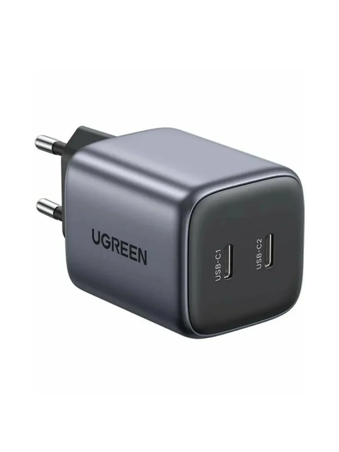 Серый сетевое зарядное устройство UGREEN CD294 (90573) Nexode 45W USB-C+USB-C PD GaN