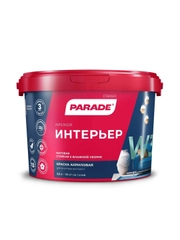 Parade Classic W3 Интерьер, краска акриловая, влагостойкая, белая, 2,5 л