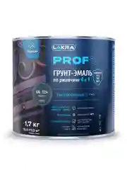 Серый грунт-эмаль 4 в 1 Лакра PROF IT, быстросохнущая, Графит RAL 7024, 1,7 кг