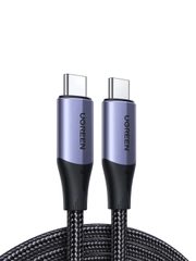Кабель UGREEN US355 (80150) USB-C 3.2 M/M Gen2 5A Cable в оплетке. Длина 1 м. Цвет: черный