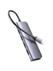 Серый хаб UGREEN CM195 (70411) USB-C to 2 Ports USB30-A Hub + HDMI + TF/SD