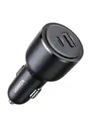 Черный автомобильное зарядное устройство UGREEN CD239 (90645) USB-C PD+USB-A 63W  без кабеля