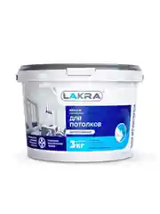 ЛАКРА краска ВД для потолков, белоснежная, 3 кг