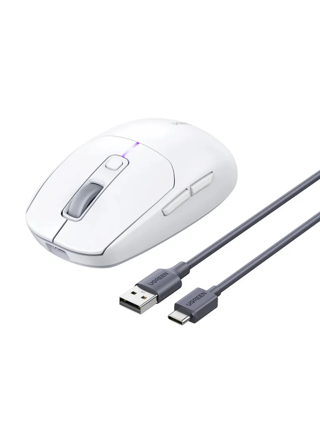 Белый беспроводная компьютерная мышь игровая UGREEN MU103 (15629) USB Wired&24 GHz&BT