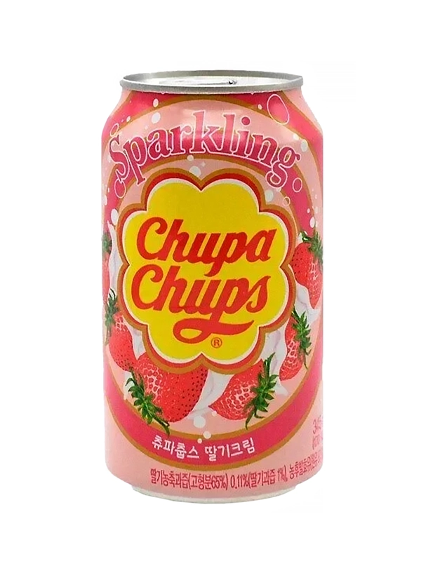 Напиток Chupa Chups, газированный, со вкусом клубники, 345 мл