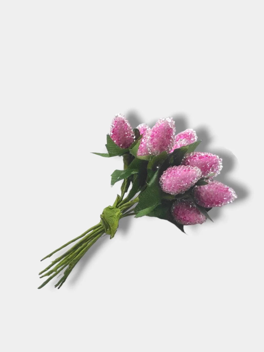 Конфетный ягоды на ветке сахарные, искусственные, шишки, на проволоке, новогодний декор, для поделок