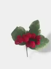 Красный ягоды на ветке сахарные, искусственные, шишки, на проволоке, новогодний декор, для поделок