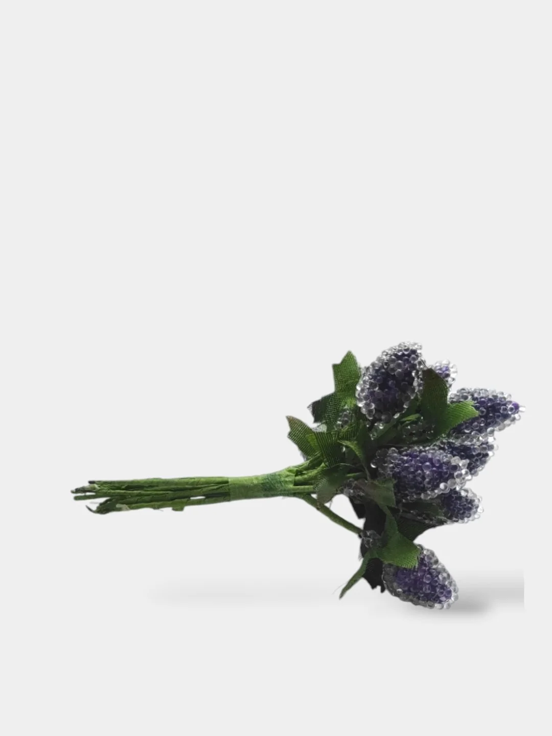 Лавандовый ягоды на ветке сахарные, искусственные, шишки, на проволоке, новогодний декор, для поделок