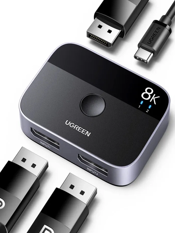 Переключатель двунаправленный UGREEN CM665 (15708) DisplayPort Bi-directional Switch.