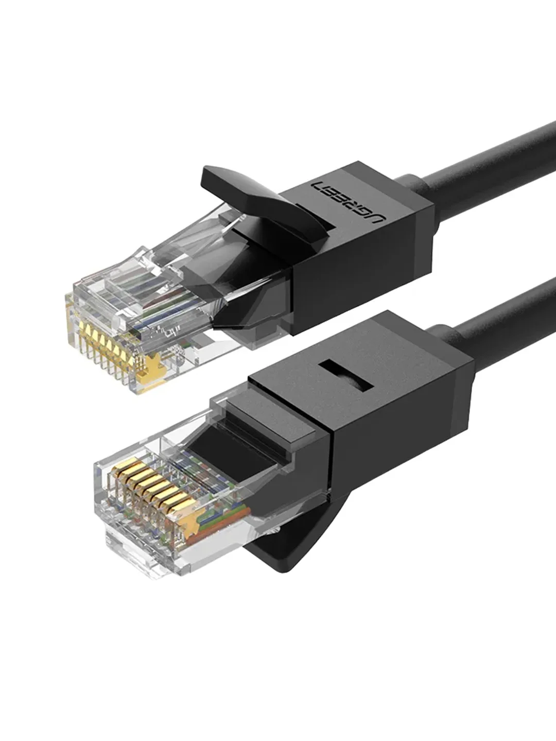 Черный кабель сетевой UGREEN NW102 (20162) Cat 6 8-Core U/UTP Ethernet Cable. Длина: 5м.