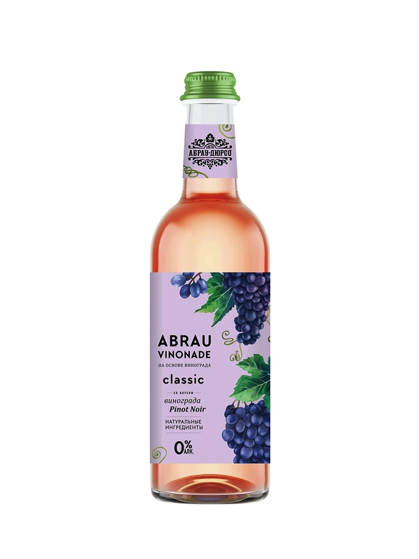 Безалкогольный напиток Абрау-Дюрсо Abrau Vinonade Pinot Noir, со вкусом винограда, 375 мл