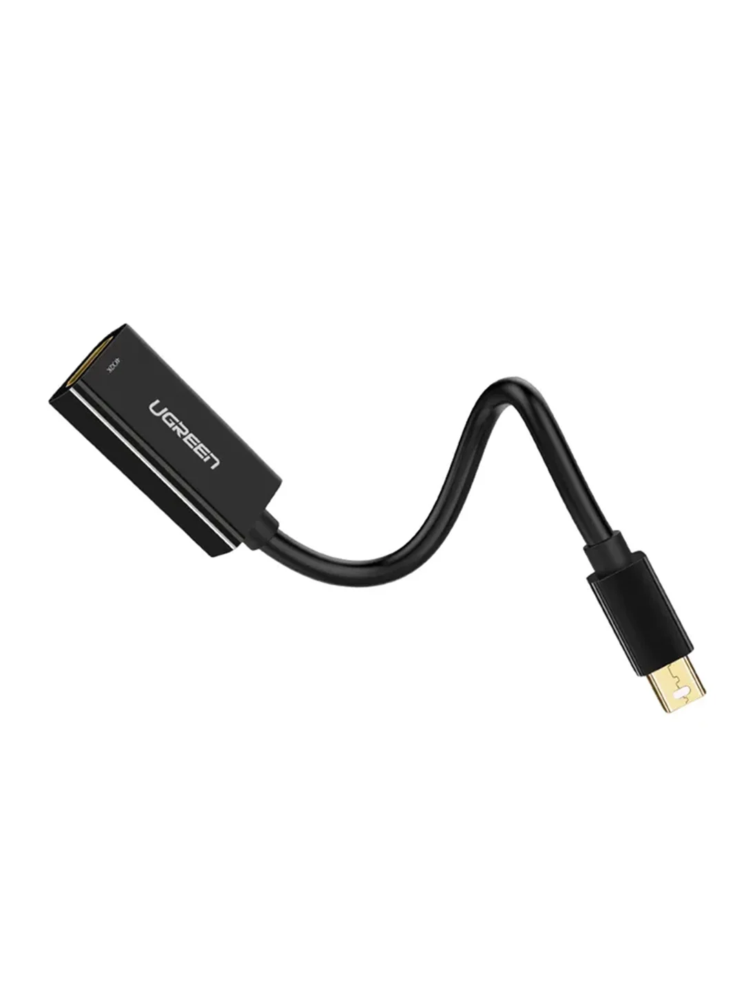 Черный конвертер UGREEN MD112 (40360) Mini DP to HDMI Female Converter 4K. Цвет: черный