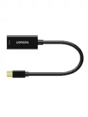 Черный конвертер UGREEN MD112 (40360) Mini DP to HDMI Female Converter 4K. Цвет: черный