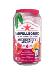 Напиток сокосодержащий Sanpellegrino, с соком граната и апельсина, газированный, 330 мл