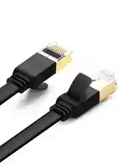 Черный кабель UGREEN NW106 (11265) Cat 7 U/FTP Lan Cable Flat Design. Длина: 10м. Цвет: черный