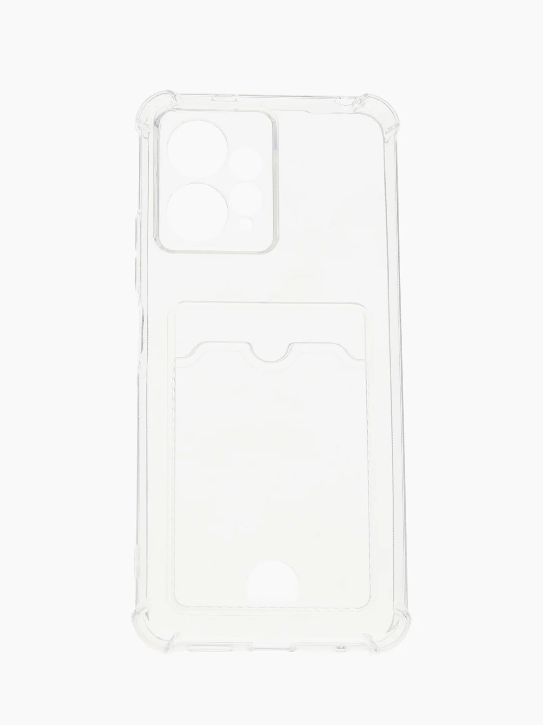 Прозрачный чехол на Xiaomi Redmi Note 12 4G (Сяоми Редми Нот 12 4 джи), с карманом для карт