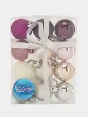 Фиолетовый набор елочных шаров из 12 шт, 4 см, новогодние украшения на елку