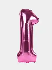 Конфетный шар фольгированный 40 "Цифра 1" , корона, с днем рождения, на годик