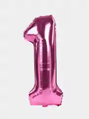 Конфетный шар фольгированный 40 "Цифра 1" , корона, с днем рождения, на годик