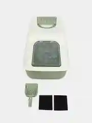 Зеленый лоток для кошек закрытый (туалет / горшок для животных)