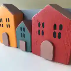 Деревянный ящик для хранения "Городок"