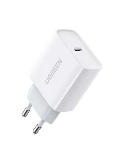 Зарядное устройство UGREEN CD137 Fast Charging Power Adapter With PD, 20 Вт, EU