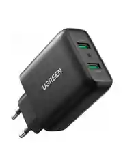 Черный зарядное устройство UGREEN CD161 (10216) USB-A QC 3.0 36W Fast Charger EU. Цвет: черный
