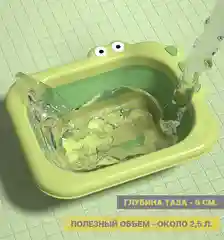 Зеленый детский складной тазик таз для купания, органайзер для хранения, таз для стирки вещей