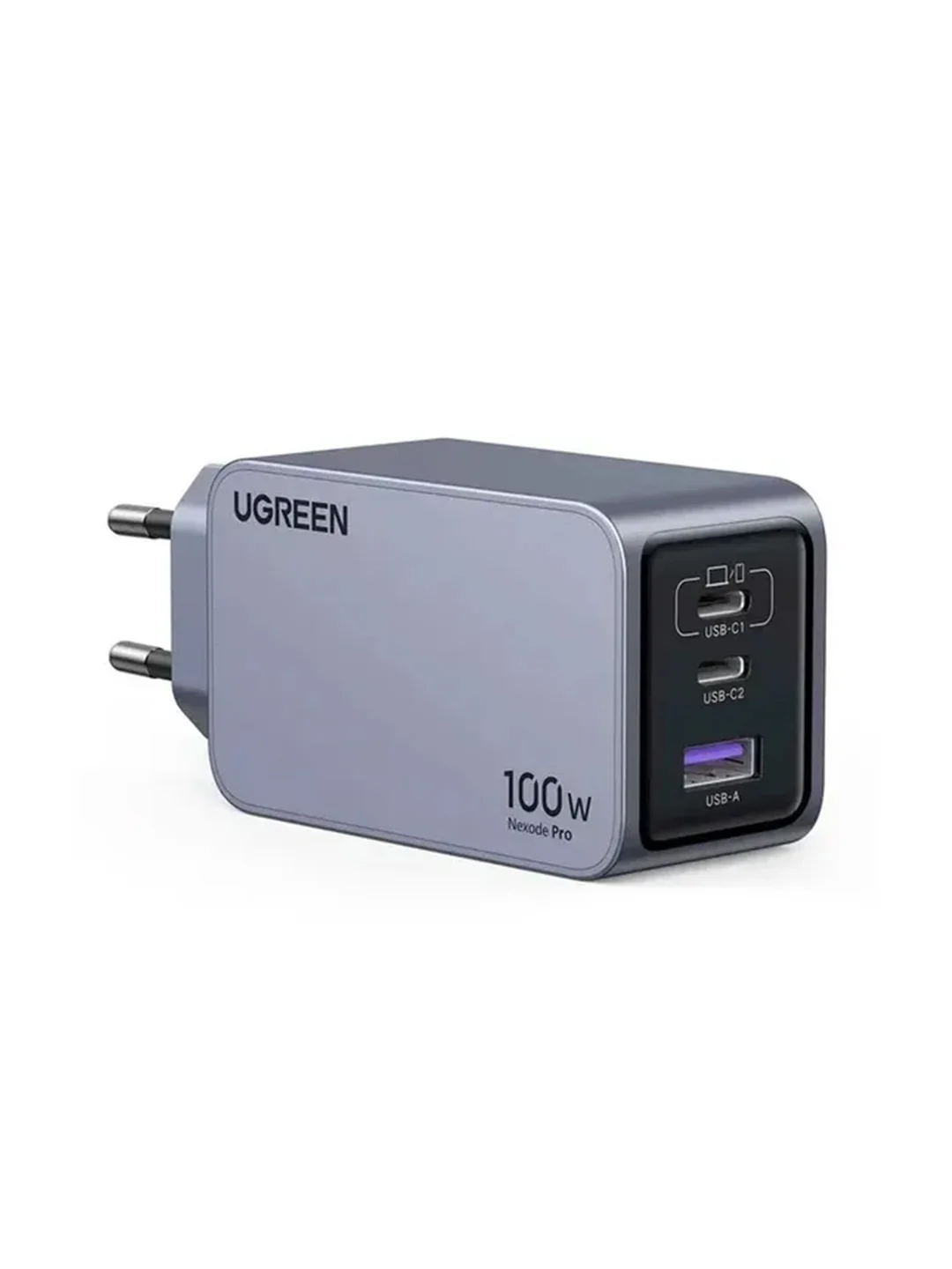 Серый зарядное устройство UGREEN X757 (25874) Nexode Pro 100W USB-A+2*USB-C GaN Tech