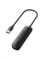 Черный хаб UGREEN CM416 (10915) USB 3.0 4-Port Hub. Длина провода: 25 см. Цвет: черный